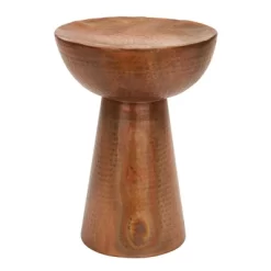 Metal Pedestal Stool Flat Top Copper - Olivia & May -Furniture Specialty Store GUEST bae37bd9 87db 4206 9c0e 537fb72087ea