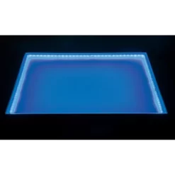 Stevenson Glass Insert Open Shelf W/Led Lights Counter Dining Table Black - HOMES: Inside + Out -Furniture Specialty Store GUEST bbdb8199 ba7c 4aaa b274 8cfe5291a71e