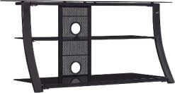 Bell'O Gloss Black Metal & Glass Flat Panel AV Table -Furniture Specialty Store GUEST bbf25e90 31b8 4fa2 a28a c6d23eb262ec