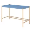 42" Midriaks Writing Desk Navy Blue/Gold Finish - Acme Furniture -Furniture Specialty Store GUEST bc621391 33e3 4a8a ace8 ec0febd8e1cc