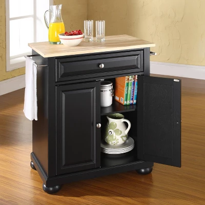 Alexandria Wood Top Portable Kitchen Island/Cart - Crosley 4 Alexandria Wood Top Portable Kitchen Island/Cart - Crosley - Image 2