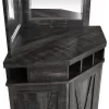 Home Source Charcoal Corner Bar Unit With Built-in Wine Rack And Lower Cabinet 1 Home Source Charcoal Corner Bar Unit With Built-in Wine Rack And Lower Cabinet -Furniture Specialty Store GUEST bcdd3806 9b9d 4454 b04d f3dc6077b087