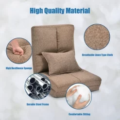 Costway Fold Down Chair Flip Out Lounger Convertible Sleeper Couch Futon Bed W/ Pillow 16 Costway Fold Down Chair Flip Out Lounger Convertible Sleeper Couch Futon Bed W/ Pillow -Furniture Specialty Store GUEST bcde3d88 3f2f 489c afa1 21dde2410183