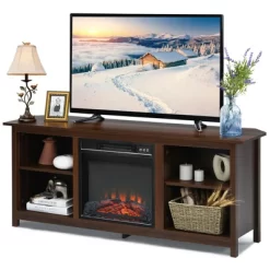 Costway 58'' 2-Tier Fireplace TV Stand W/18'' Electric Fireplace Up To 65'' -Furniture Specialty Store GUEST bd149ff7 5443 4e66 82c6 b22b67331fd0