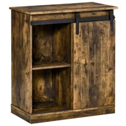 HOMCOM Industrial Sideboard Storage Cabinet, Serving Bar Buffet With Sliding Barn Door And 6-Bottle Wine Rack 14 HOMCOM Industrial Sideboard Storage Cabinet, Serving Bar Buffet With Sliding Barn Door And 6-Bottle Wine Rack -Furniture Specialty Store GUEST bd419f09 0d27 4c36 b197 7d8ba28796cd