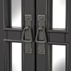 69" Lavoy Glass Mirrored Buffet Black - Lifestorey -Furniture Specialty Store GUEST bd4c09ff 1806 4b77 9bf3 72fbd2e58ab6