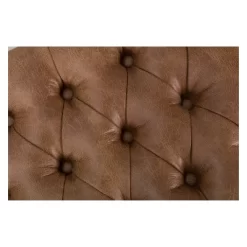 52.25" Draper Large Decorative Bench With Button Tufting Light Brown Faux Leather - HomePop -Furniture Specialty Store GUEST bebd0a2d a846 46d0 88e3 0c97dca32869