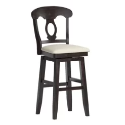 29" South Hill Napoleon Back Wood Swivel Height Barstool - Inspire Q -Furniture Specialty Store GUEST bec36c9c e3b5 4a43 8c7c 42f755931d04