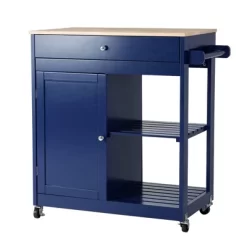 Wooden Basic Kitchen Island With 1 Drawer 1 Door And 2 Tiers - Glitzhome -Furniture Specialty Store GUEST bed0fe1e 0b5e 47bf a5f7 d99343baa532