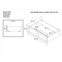 Set Of 2 Queen/King/Twin XL Drawers Walnut - AFI -Furniture Specialty Store GUEST bf22889b 4c79 4204 9bbe be09395aa4e2