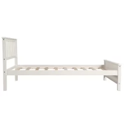 Twin Size Wood Platform Bed With Headboard, Footboard And Wood Slat Support-ModernLuxe -Furniture Specialty Store GUEST bf6b0bc7 2e8e 40b5 bb21 55aac44fa062