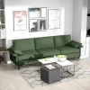Costway Modern Modular Fabric 3-Seat Sofa Couch Living Room Furniture W/ Metal Legs RedGreen -Furniture Specialty Store GUEST c066ebb9 c351 4204 bfa7 690cf410b50b