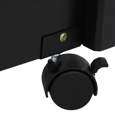 Sunnydaze Decor Sunnydaze MDF Indoor Farmhouse Style Kitchen Island Cart With Drawers And Shelves - 34.25" H - Black 9 Sunnydaze Decor Sunnydaze MDF Indoor Farmhouse Style Kitchen Island Cart With Drawers And Shelves - 34.25" H - Black - Image 7