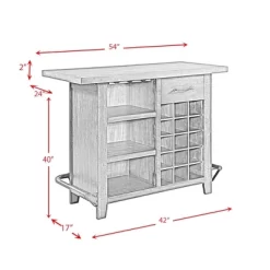 Stanford Storage Bar Smokey Walnut - Picket House Furnishings