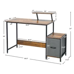 Costway Computer Desk Writing Workstation Home Office W/ Movable Storage Rack & Shelf -Furniture Specialty Store GUEST c1866c53 ca87 44e0 9058 297c866f0bb2