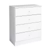 Astrid 4 Drawer Dresser With Crystal Knobs White - Prepac -Furniture Specialty Store GUEST c187a422 0eac 4784 a761 759b74265507