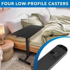 Mount-It! Height Adjustable Overbed & Bedside Table W/ Wheels | Overbed Desk Breakfast Tray For Medical & Home Use | Standing Desk W/ Gas Spring -Furniture Specialty Store GUEST c268a22c 67aa 4bc4 9fca 3bab0124ecee