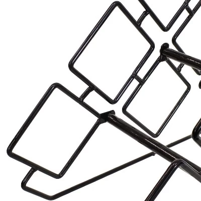 Sunnydaze Decor Sunnydaze Modern 6-Bottle Triangular Wine Rack - Indoor Steel Wire Tabletop Accent - Black 4 Sunnydaze Decor Sunnydaze Modern 6-Bottle Triangular Wine Rack - Indoor Steel Wire Tabletop Accent - Black - Image 2