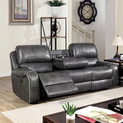 Symons Upholstered Recliner Sofa Gray - HOMES: Inside + Out 3 Symons Upholstered Recliner Sofa Gray - HOMES: Inside + Out