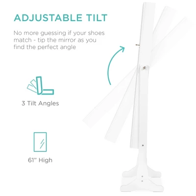 Best Choice Products 6-Tier Standing Mirror Lockable Storage Organizer Cabinet Armoire W/ LED Lights 5 Best Choice Products 6-Tier Standing Mirror Lockable Storage Organizer Cabinet Armoire W/ LED Lights - Image 3