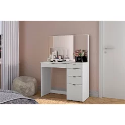 Linden Vanity With Mirror White - Polifurniture -Furniture Specialty Store GUEST c5203669 804e 4327 affa 8c4947032050