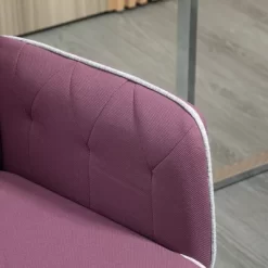 Vinsetto Modern Mid-Back Tufted Velvet Fabric Home Office Desk Chair With Adjustable Height, Swivel Adjustable Task Chair With Padded Armrests, Purple -Furniture Specialty Store GUEST c5613740 e3dc 4d0a a5ad be0e69700d98