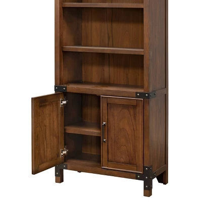 72" Addison Bookcase With Lower Doors Auburn - Martin Furniture 4 72" Addison Bookcase With Lower Doors Auburn - Martin Furniture - Image 2