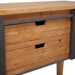 Industrial Wood Console Table Dark Brown - Olivia & May -Furniture Specialty Store GUEST c58c5639 f540 487f b27a ae890fb5a096