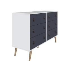 Set Of 2 Amber 6 Drawer Double Wide Dresser And 4 Tall Drawer Dresser - Manhattan Comfort -Furniture Specialty Store GUEST c5c493b5 5134 4fde 98ee ae66266de66e