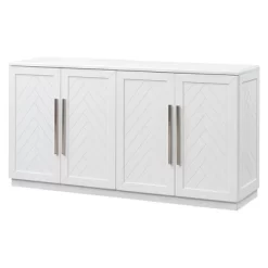 60" Storage Buffet Sideboard With Adjustable Shelves And Silver Handles - ModernLuxe 15 60" Storage Buffet Sideboard With Adjustable Shelves And Silver Handles - ModernLuxe -Furniture Specialty Store GUEST c5e896ec 535a 42f2 80e8 8a3147ba71d8