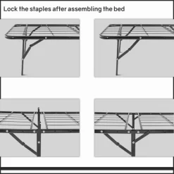 Continental Sleep 14 Inch Quickbase Metal Mattress Platform Bed Frame Foundation With Steel Slats (No Box Spring Needed), Twin, Black -Furniture Specialty Store GUEST c7ab75bf ed8d 4adb aea8 5cc9e08da0bf