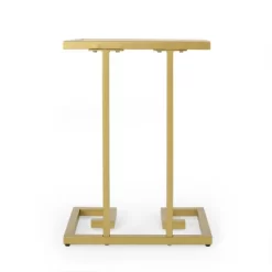 Hickson Modern Glam C Shaped End Table Gold - Christopher Knight Home -Furniture Specialty Store GUEST c7e90abd 2488 4802 8ef4 fa544e46e643