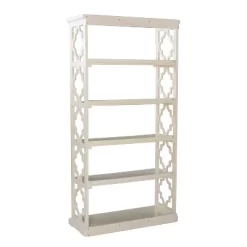 72" 5 Anthony Shelf Painted Bookshelf White - Powell Company -Furniture Specialty Store GUEST c81e65b5 8d89 49b9 86f2 ef115c2833f1