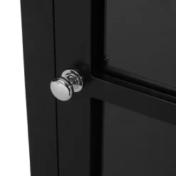 Maynard Contemporary Glass Paneled Kitchen Cart Natural/Black - Christopher Knight Home -Furniture Specialty Store GUEST c8332c36 cc1c 450b 90c2 b8b84657da0a