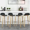 Costway Modern Set Of 4 Barstools 30inch Pub Chairs W/Low Back & Metal Legs Black -Furniture Specialty Store GUEST c83f3af5 bd24 49ae 9272 efdb2e3658af