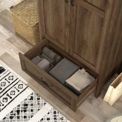 Nurembo 1 Drawer Wardrobe Closet Distressed Walnut - HOMES: Inside + Out -Furniture Specialty Store GUEST c864c522 3970 4894 9cf3 ee21dd3a5ba0