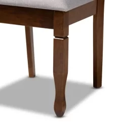 4pc Augustine Fabric Upholstered Dining Chair Set Gray/Walnut Brown - Baxton Studio -Furniture Specialty Store GUEST c89f9f13 97ce 45a2 9101 38606970d528