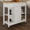 Kitchen Island With Drawers – Rolling Cart With Locking Casters – Use As Coffee Bar, Microwave Stand, Or Shelves For Storage By Lavish Home (White) -Furniture Specialty Store GUEST c8c454a4 0c59 40ca 9f79 0782a1d9f4a1