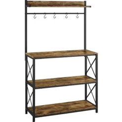Yaheetech 4-Tier Kitchen Storage Rack With 5 S Hooks -Furniture Specialty Store GUEST c8dc3b54 bf03 4155 8a00 2ed0b43c9d44