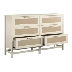 Latta 6 Drawer Dresser With Faux Rattan Ivory Oak - Room & Joy -Furniture Specialty Store GUEST c9c43639 a4af 414d a2d4 5a9715cf1534
