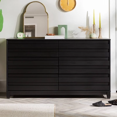 Ilya Solid Wood Modern Panel Front 6 Drawer Dresser - Saracina Home 3 Ilya Solid Wood Modern Panel Front 6 Drawer Dresser - Saracina Home