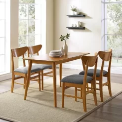 5pc Landon Rectangle Dining Set With Wood Chairs - Crosley -Furniture Specialty Store GUEST ca42f571 05a1 4544 b108 e0cf012bb99d