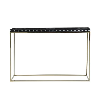 Eclectic Wood Console Table Gold - Olivia & May 7 Eclectic Wood Console Table Gold - Olivia & May - Image 5
