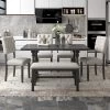 6-Piece Dining Table And Chair Set With Special-Shaped Legs And Foam-covered Seat - ModernLuxe -Furniture Specialty Store GUEST caba458d 276f 4763 8f20 d6834589353e