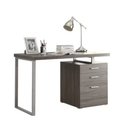Coaster Home Furniture 47.25-Inch Home Office Writing Study Desk Laptop Computer Table With File Cabinet And Drawer Storage, Weathered Gray -Furniture Specialty Store GUEST cae5f3ce 3109 47d2 b869 75f07c2502b1