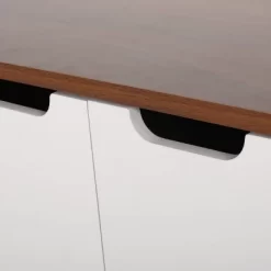 Pickfair Mid-Century Modern 2 Door Cabinet Walnut/White - Christopher Knight Home -Furniture Specialty Store GUEST caee0aec 9613 4c59 a656 af6ee7f6963f