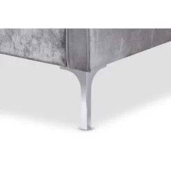 Baxton Studio Clara Velvet Fabric Upholstered 2 Seater Loveseat Gray - BaxtonStudio -Furniture Specialty Store GUEST cb140ed4 6f0f 426a aa02 ed4e4e41ca90