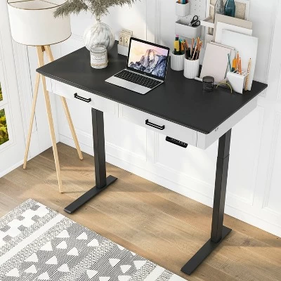 47" Losondo Transitional Height Adjustable Desk With USB Ports - HOMES: Inside + Out 3 47" Losondo Transitional Height Adjustable Desk With USB Ports - HOMES: Inside + Out