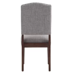 Set Of 2 Iverson Nailhead Trim Brown Finish Linen Side Chairs - Inspire Q -Furniture Specialty Store GUEST cd0c1e25 a4d3 4554 a667 3aa25c3fada4