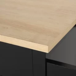 Maynard Contemporary Glass Paneled Kitchen Cart Natural/Black - Christopher Knight Home -Furniture Specialty Store GUEST cd8fbc6b c31d 4ff9 bc34 ebb4488b342c